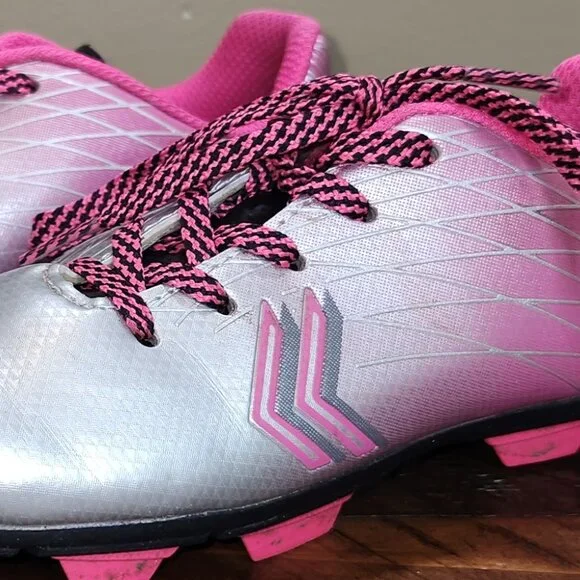 DSG Pink and Silver Soccer Cleats  Girls Size 13 - Picture 9 of 15